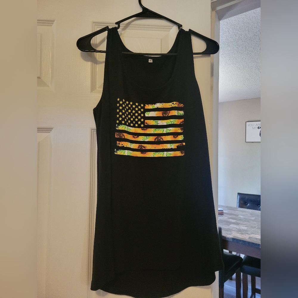 Sunflower American Flag Tank